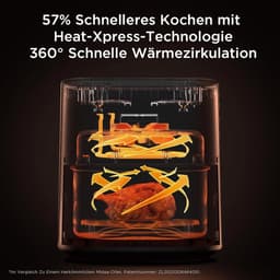 Hete Lucht Friteuse - Airfryer XL - Gezond Frituren - HeatXpress Technologie - 7 Liter - Zwart — thumbnail 4