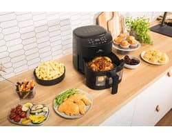 Heteluchtfriteuse - Airfryer - Gezond Bakken - Met Kijkvenster - 43 Liter - Zwart