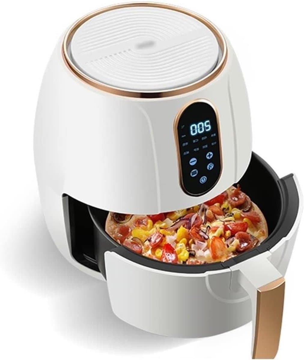 Heteluchtfriteuse - Olievrije Frituurpan - Gezond Koken - Voedselveilig Materiaal - 4 Liter - Wit — afbeelding 1