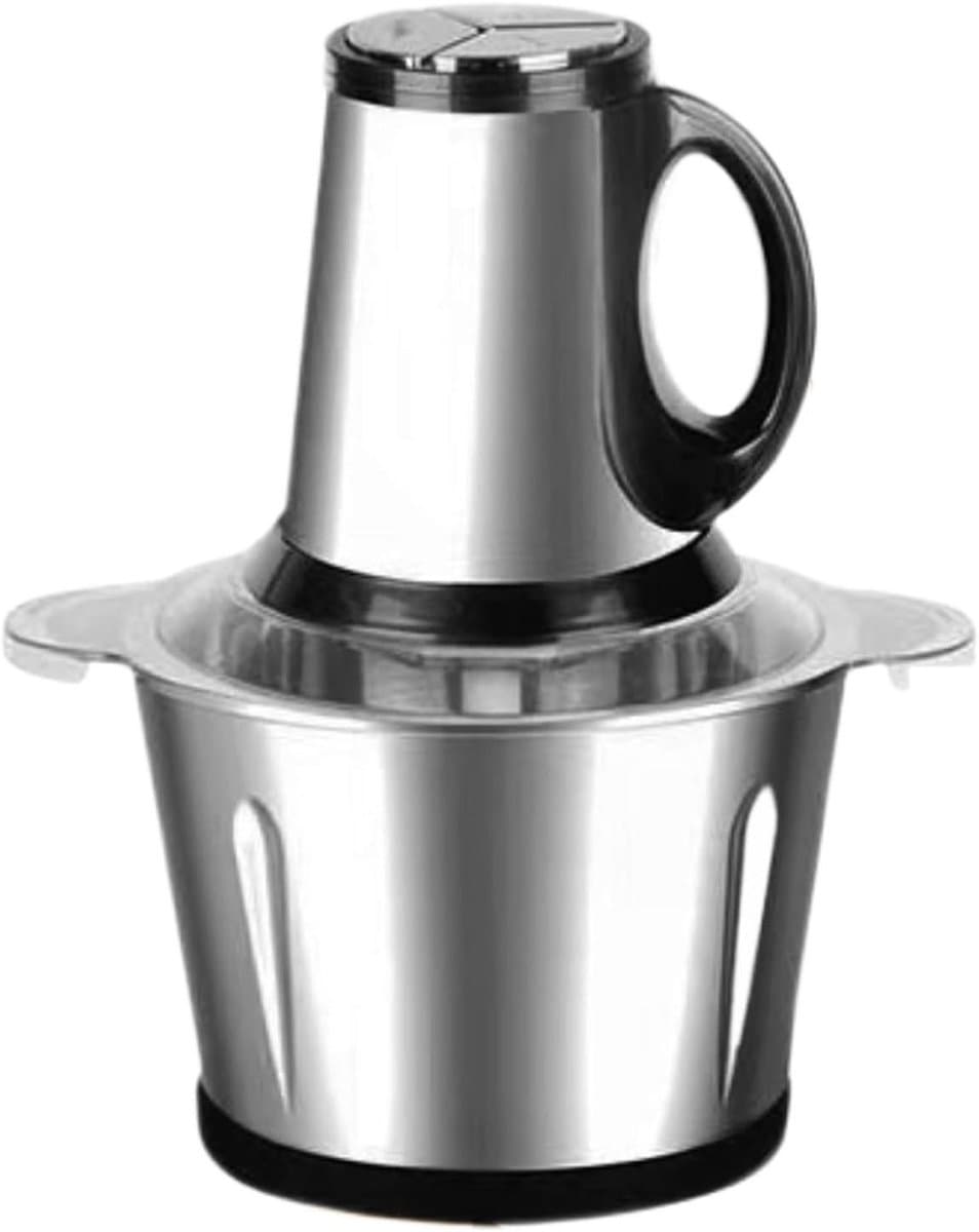Elektrische Keukenmachine - Keukenwerker Mixer - Voedselbereiding Vereenvoudigen - Roestvrijstalen Messen - Compact Ontwerp - Zilver — afbeelding 1
