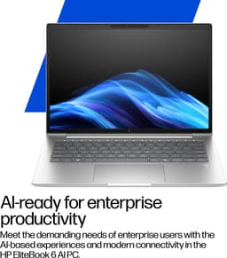 HP EliteBook 6 G1i 14 inch Notebook AI PC Intel Core Ultra 5 235U Laptop 35,6 cm (14") WUXGA 16 GB DDR5-SDRAM 512 GB SSD Wi-Fi 7 (802.11be) Windows 11 Pro Zilver — thumbnail 5
