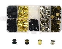 120 Stuks Chicago Screws voor Creatieve Projecten, Metalen Rivetten voor Tassen, Harnassen, Rugzakken en Meer (Kleurmix)