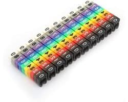 Nummer Markering voor Draden, Duurzame Kabelmarkeerbuizen voor Bevestigen van Cables (100 Stuks, 4MM)