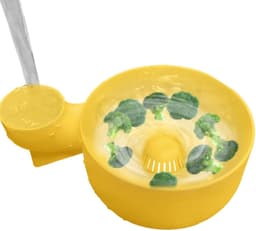Automatische Fruitspinner - Bessenwaskom Salade Droger - Verse Producten Wassen - 4-in-1 Ontwerp - 20 cm - Wit — thumbnail 1