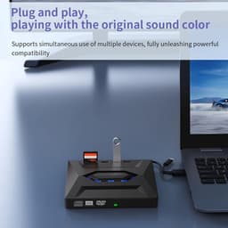 Externe DVD CD Writer - Dvd-station Brander - Bestanden Archiveren - Type C USB 3.0 - 2 Stuks - Zwart — thumbnail 2