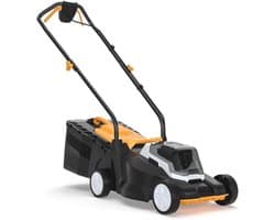 Elektrische Grasmaaier - Duwmaaier Gazonmaaier - Gazon Onderhoud - Maaiassistentie - 32 cm - Geel