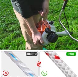 Startkoord voor grasmaaier met 4 handvatten, geschikt voor bosmaaiers en kettingzagen, motoronderdelen voor tuinmachines — thumbnail 4