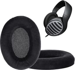 kwmobile 2x fluwelen oorkussens geschikt voor Sennheiser HD515 / HD555 / HD595 / HD518 koptelefoons - Kussens voor over-ear-koptelefoon in zwart — thumbnail 1