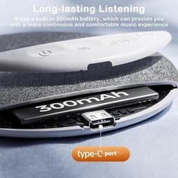 Slaapsprekers - Kussen Luidspreker voor Slapen - Ultradun (0,47 inch) - Geplande afsluiting - Onderkussen Bluetooth Speaker - Botgeleiding Technologie - Witte Ruis - batterijduur - Draadloos - voor Volwassenen & Kinderen - geel — thumbnail 5