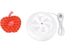 Mini Wasmachine - Draagbare Turbine Wasmachine - Reizen en Kleine Was - Ultrasone Vibratie Reiniging - 1kg Capaciteit - Wit