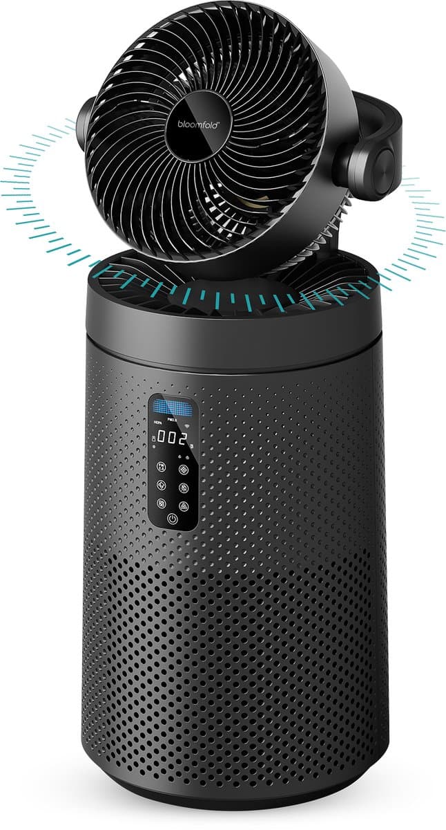 Bloomfold Luchtreiniger en Ventilator Cyclone – H13 HEPA & UVC-licht – 400 m³/h CADR – Air Purifier - Medische Filtratieklasse tegen Pollen & Fijnstof — afbeelding 1
