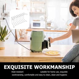 Heteluchtfriteuse Accessoireset - Kookrek RVS - Bakken Roosteren - Ovenvast Hittebestendig - 15.5 cm - Zilver — thumbnail 3