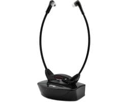 Versterkte Draadloze Headset - Gehoorversterker Koptelefoon - Duidelijk Horen - Bluetooth en Bedraad - 50 Gram - Zwart