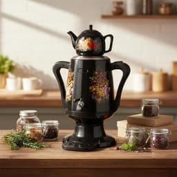 Elektrische Theemaker - Theeapparaat Turkse Koffie - Thee Zetten - Dubbele Pot - 35 Liter - Zilver — thumbnail 2