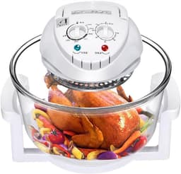 Glazen Airfryer Oven - Heteluchtfriteuse Convectie - Gezond Koken - Zichtbaar Venster - 12 Liter Capaciteit - Wit — thumbnail 1