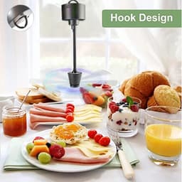 Draagbare vliegenvanger met ventilator, volledig automatisch vliegenvangapparaat, kan gebruikt worden als vliegenval voor op de eettafel buiten, stille vliegenval voor thuisgebruik - 2 stuks - wit — thumbnail 2