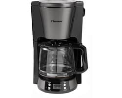 Bestron ACM800TG Koffiezetapparaat – 1,5L Glazen Kan – 1000W – Timerfunctie – 10‑12 Koppen – RVS Afwerking