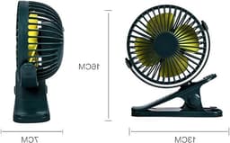 Tafelventilator met clip - Mini ventilator - Persoonlijke verkoeling - 360 graden rotatie - 500 Gram - Wit — thumbnail 1