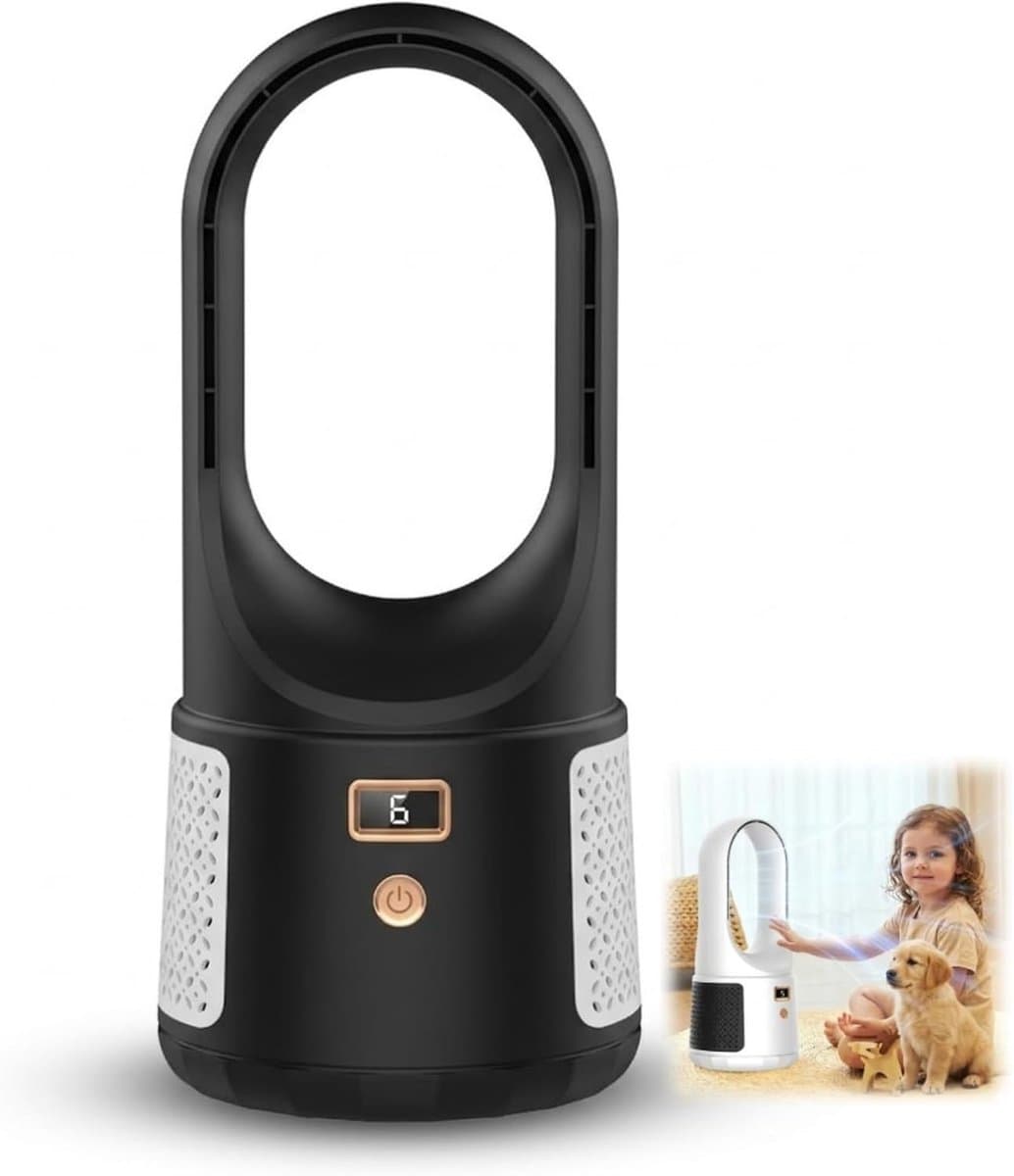 Bladloze Tafelventilator - 6 Standen - Stil - USB - Kindveilig — afbeelding 1