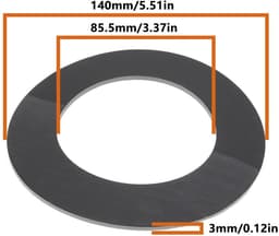 Dailygoods- Wrijvingsschijf 140 mm - 2 Stuks - Compatibel met Bondioli & Pavesi - Binnendiameter 85,5 mm - Dikte 3 mm - Geschikt voor Grasmaaier - Grasmaaieronderdeel — thumbnail 4