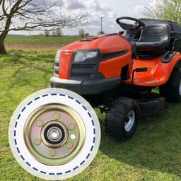 Dailygoods- Stationaire Katrol Slijtvast Staal - Compatibel met Husqvarna CT/CTH/GT/GTH/LT - Buitendiameter 95,5 mm - Middengat 9,5 mm - Riemloopvlak Diameter 77 mm - Schokbestendig en Corrosiebestendig - Idler Pulley — thumbnail 4