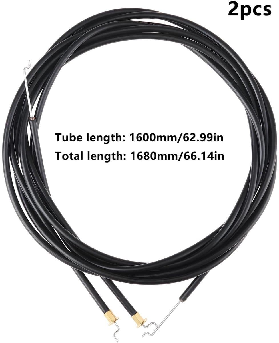 Dailygoods- Gasklep Controle Kabel 1600mm - Buitenkabel 1680mm - Geschikt voor 4HP Grasmaaiers - Set van 2 - Soepele Bediening - Duurzame Constructie - Bedieningskabel — afbeelding 1