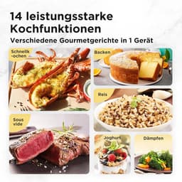 Elektrische Snelkookpan - Multicooker Rijstkoker - Gemakkelijk Koken - 9-in-1 Functies - 6 Liter - Zwart — thumbnail 4