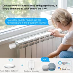 Thermostaat Radiator Klep - Slimme Verwarmer - Energie Besparen - App Bediening - M30x1.5mm - Wit — thumbnail 3