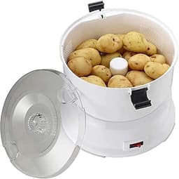 Elektrische Aardappelschiller - Automatische Schilmachine - Snel Groenten Schillen - One-Touch Bediening - Tot 1 kg - Wit — thumbnail 1