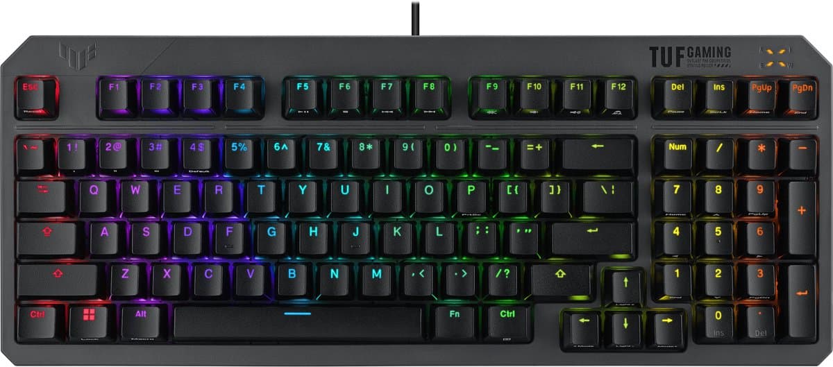 ASUS TUF Gaming K3 Gen II - toetsenbord USB mechanisch - Kailh Red - Gun Metal Grijs — afbeelding 1