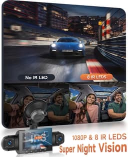4-kanaals dashcam auto 360°, 4 camera's FHD 1080P voor en achter links rechts — thumbnail 5