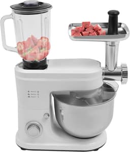 Keukenmachine - Multifunctionele mixer - Bakken en mixen - Krachtige 1500W motor - 6L komcapaciteit - Wit — thumbnail 1
