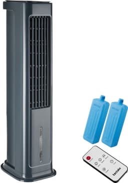 tectake® 4-in-1 Luchtkoeler Alaska - 5L Watertank - 3 Standen - Aircooler - Airco met Zwenkfunctie - Timer - Afstandsbediening - Koelelementen - Luchtbevochtiger - Ventilator - Luchtreiniger - Antraciet — thumbnail 1
