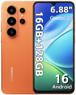 Blackview WAVE 10C Smartphone - Telefoon Dubbele Sim 4G - 6,88" HD+ IPS - 16GB(4+12) RAM - 128GB ROM - 5000 mAh - Android 16 - GPS - Oranje — thumbnail 1