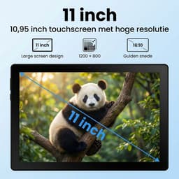 kotsren 11 Inch Tablets - Tablet Met Tablet Hoes Sleeve - Android 15 Kindertablet - 16GB RAM+128GB ROM - 6800mAh - 5G WIFI - Widevine L1 - Wit — thumbnail 5