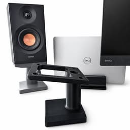 Alvora speaker standaard geschikt voor Edifier MR3 - 1 stuk - 120 mm verhoging - 10° kanteling - Kabelmanagement - Zwart — thumbnail 3