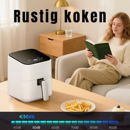 KAD® Mini-Heteluchtfriteuse - Airfryers - Airfryer xxl - Wit - 26 x 21cm x 28cm — thumbnail 8