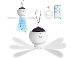 3-in-1 Camping Ventilator met Sterrenprojector - Oplaadbare Plafondventilator - LED Lantaarn - Met Afstandsbediening - Ophangbaar - Geschikt voor Camping, Camper en Binnen Decoratie — afbeelding 1