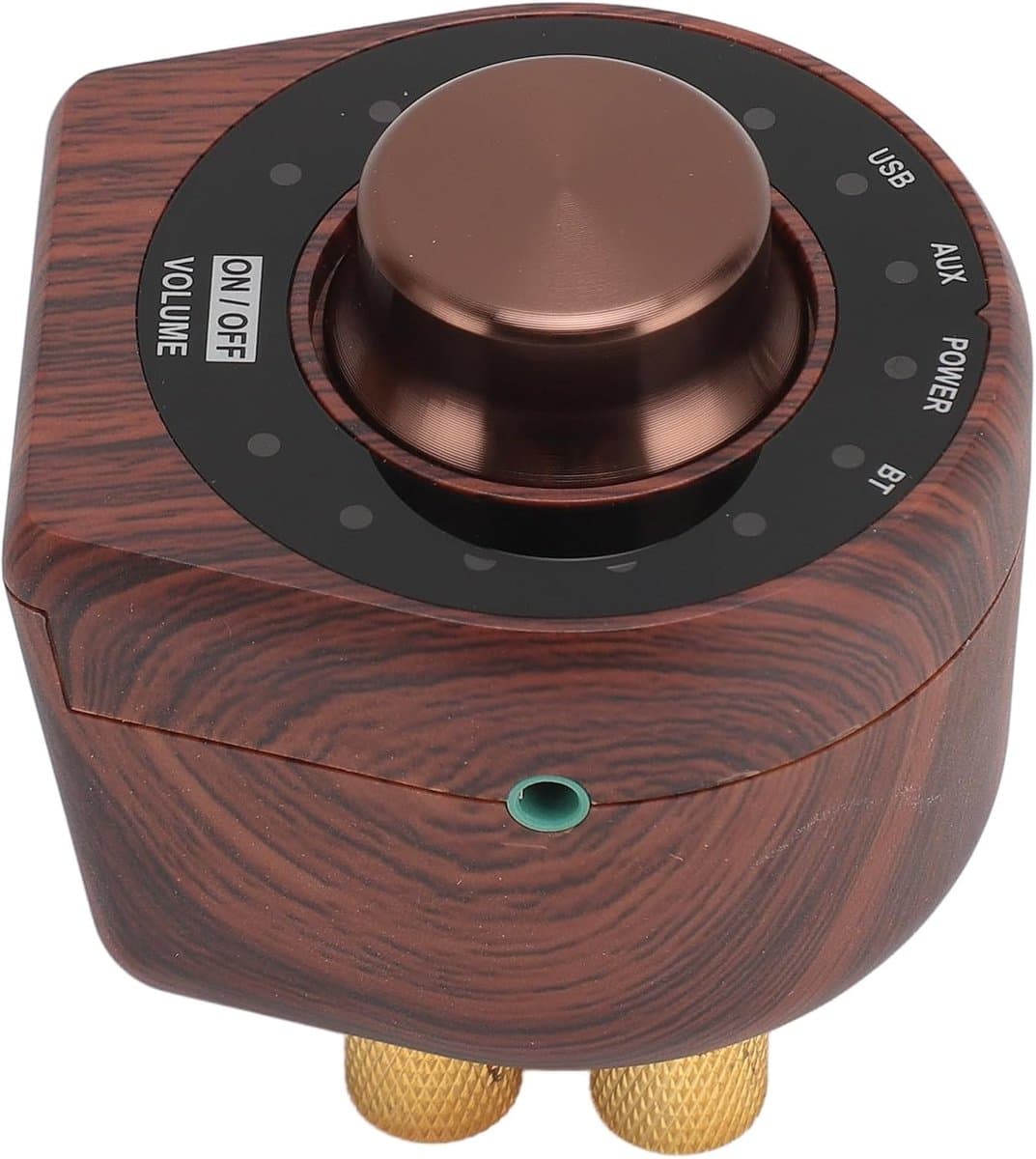 Kleine Versterker - Hifi Stereo - Muziek Streamen - Compact Hout Design - 2.0CH - Houtkleurig — afbeelding 1