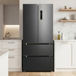 Heinner HCFD-M516INVHDXE++ French Door Amerikaanse Koelkast – 516 L – No Frost – LED Touch Display – InoxCool & ADT Fresh System – Donker RVS – 5 Jaar Garantie — thumbnail 5