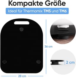 Schuifplank Thermomix - Slider Keukenmachine - Apparaat Verplaatsen - Robuust Acryl - 366 cm - Zwart — thumbnail 5