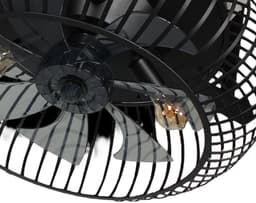 Plafondventilator | 50 cm | plafond ventilatoren | 3 lichts | LED | zwart | kunststof rotan | moderne functionele design verlichting — thumbnail 5