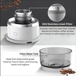Automatische Mini Draagbare Koffiemaker - Enkele Kop Pour Over Drip Koffiemachine met Filter voor Reizen, Thuis, Kantoor & Keuken - Klein - Zwart - 1 Stuk — thumbnail 5