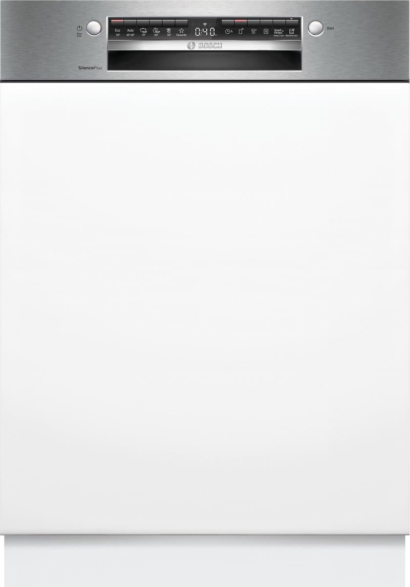 Bosch SMI4ECS28E - Serie 4 - Inbouwvaatwasser - 60 cm - Geborsteld staal - Energielabel A - Home Connect — afbeelding 1