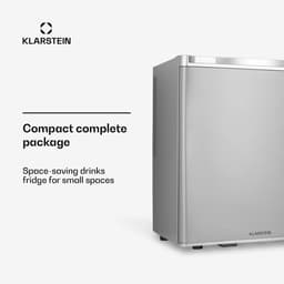 Klarstein mini-koelkast voor kamers, mini-koelkast voor drankjes, snacks & cosmetica, kleine minibar, koelkast klein & stil, flexibele schappen, kleine skincare koelkast 5-22°C, 38L — thumbnail 4