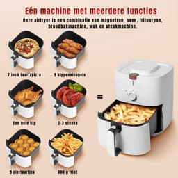 REN® Airfryer xl - Airfryer xxl - Heteluchtfriteuse - Frituur, grill, bak en braad - Wit - 37cm x 30cm x 36cm — thumbnail 6