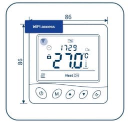 Programmeertbare Wi-Fi thermostaat W390, 16A, 230 V, Zwart — thumbnail 4