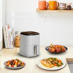 Heteluchtfriteuse - Airfryer Compact - Gezond Koken - Digitaal Touchscreen - 3 Liter - Grijs — thumbnail 4
