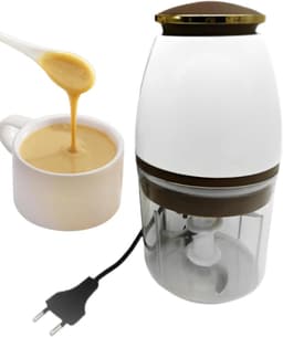 Elektrische hakmolen - Mini keukenmachine - Maaltijden bereiden - Gelijkmatige hakfijnheid - 700 ml kom - Transparant — thumbnail 1