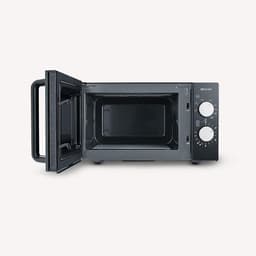 Magnetron met Grill - Oven Apparaat - Eten Opwarmen - Platte Bodem - 20 Liter - Zwart RVS — thumbnail 3